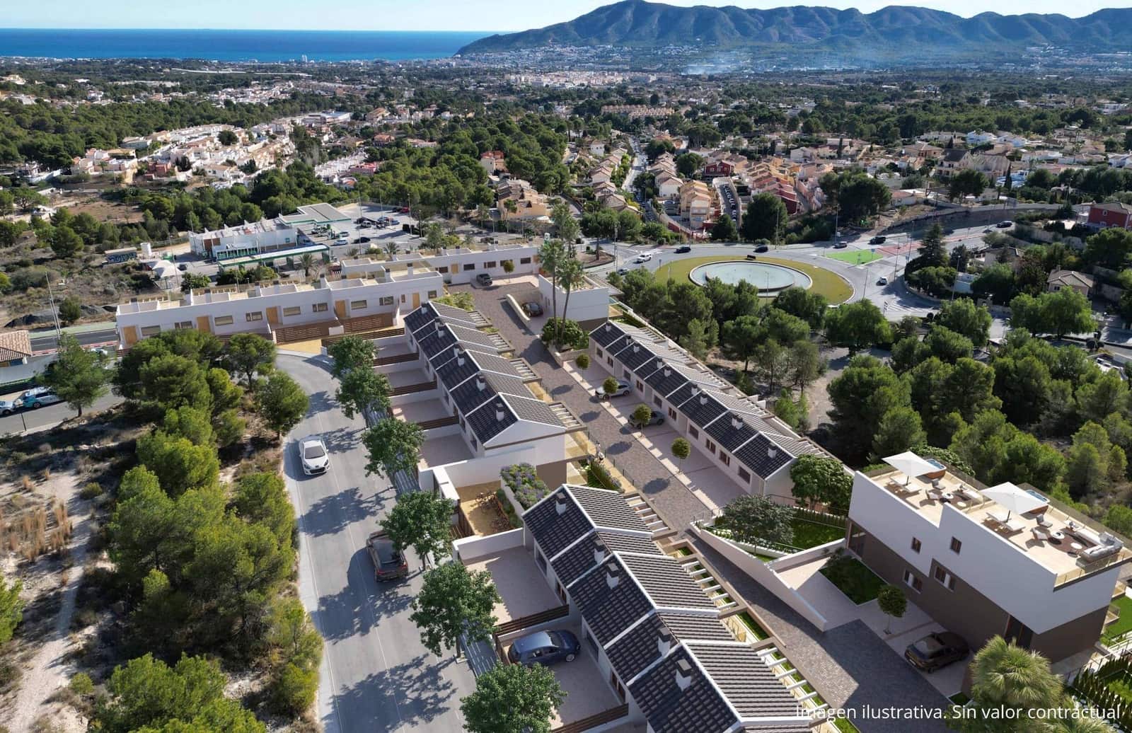 4 soveværelse Semi-Rækkehus til salg i La Nucia med swimmingpool garage - € 427.000 (Ref: 8131638)