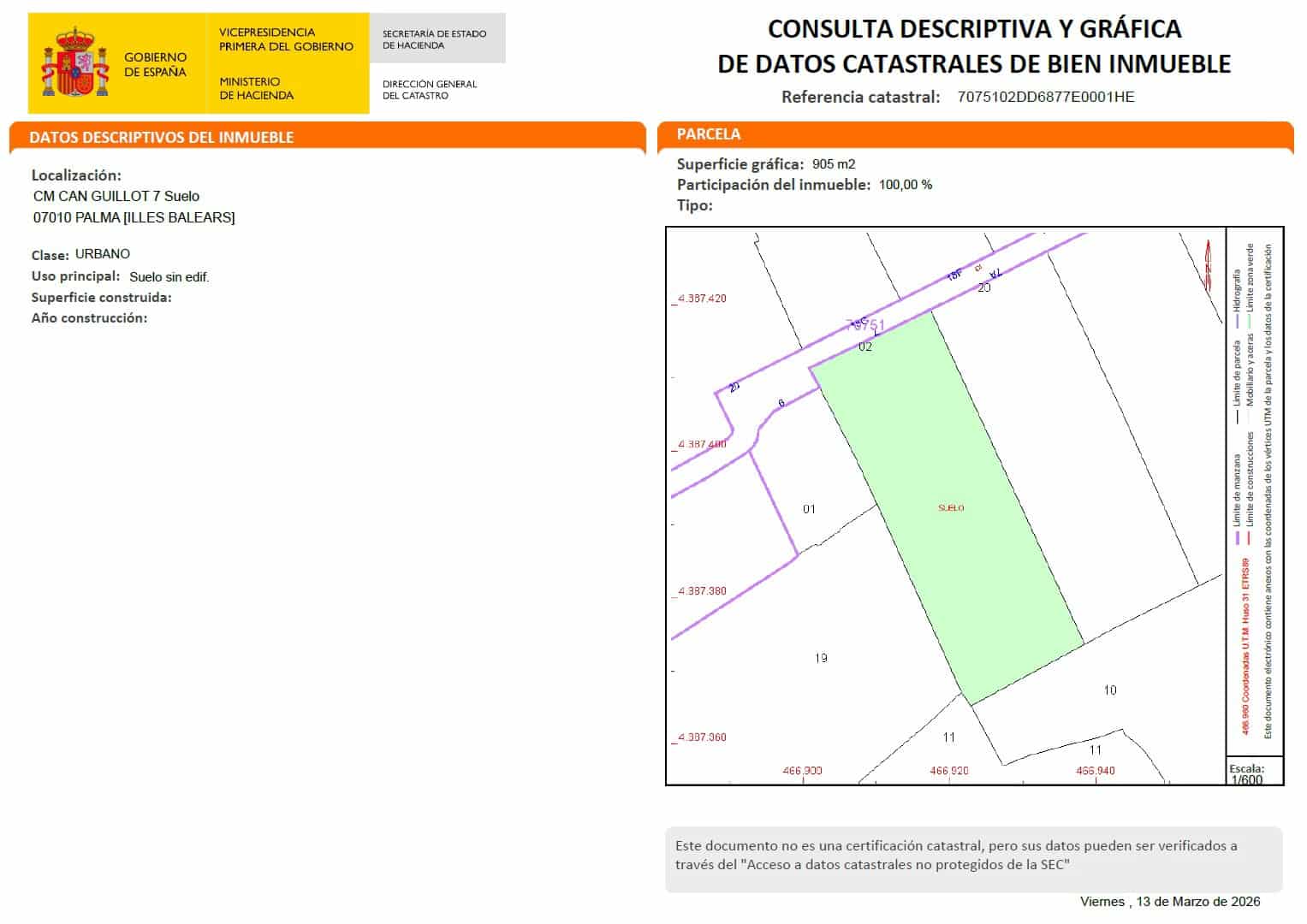 Undeveloped Land for sale in Establiments - € 1,350,000 (Ref: 9836746)