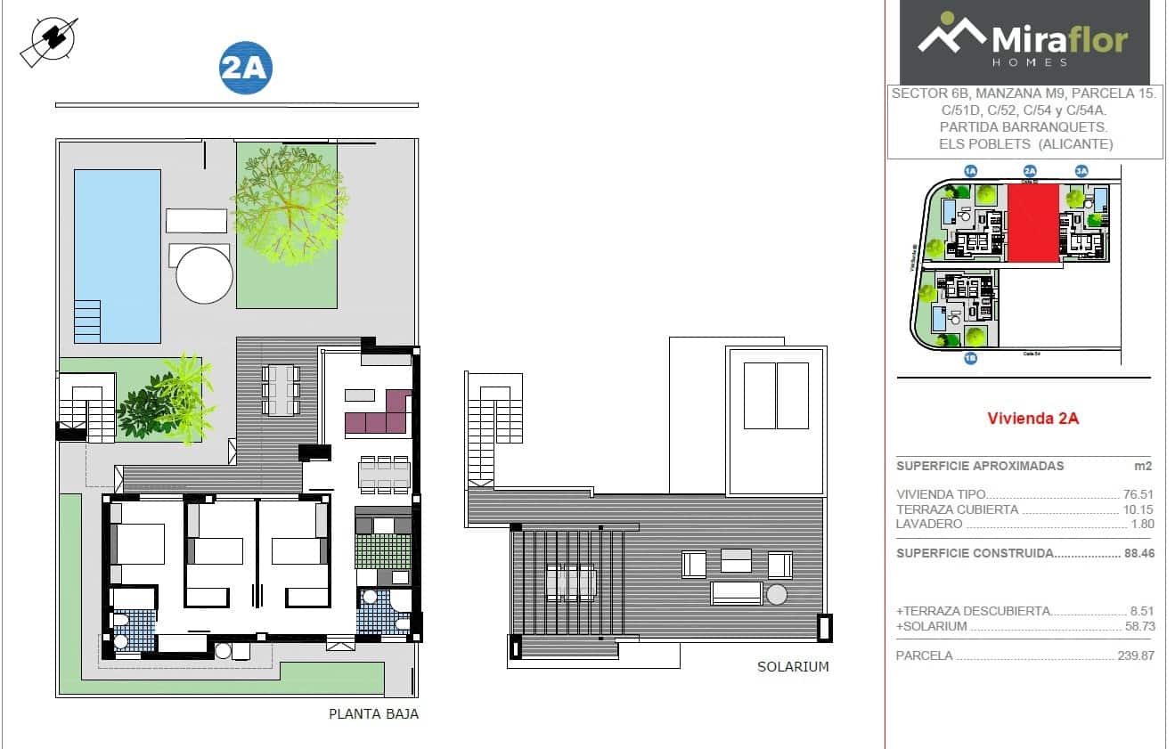 3 camera da letto Villa in vendita in Els Poblets - 389.000 € (Rif: 8445754)