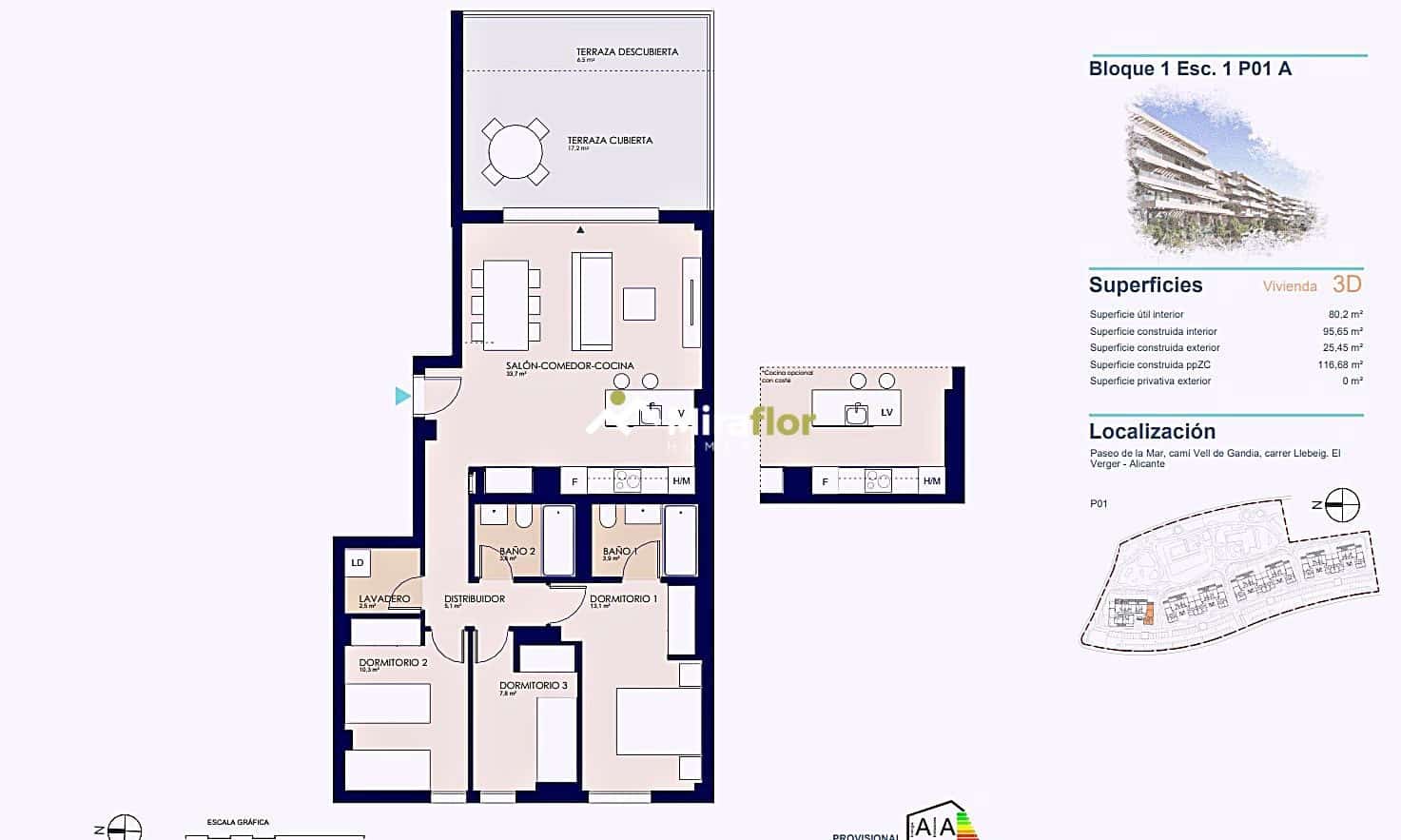 3 soverom Leilighet til salgs i El Vergel / Verger med svømmebasseng - € 242 000 (Ref: 9247008)