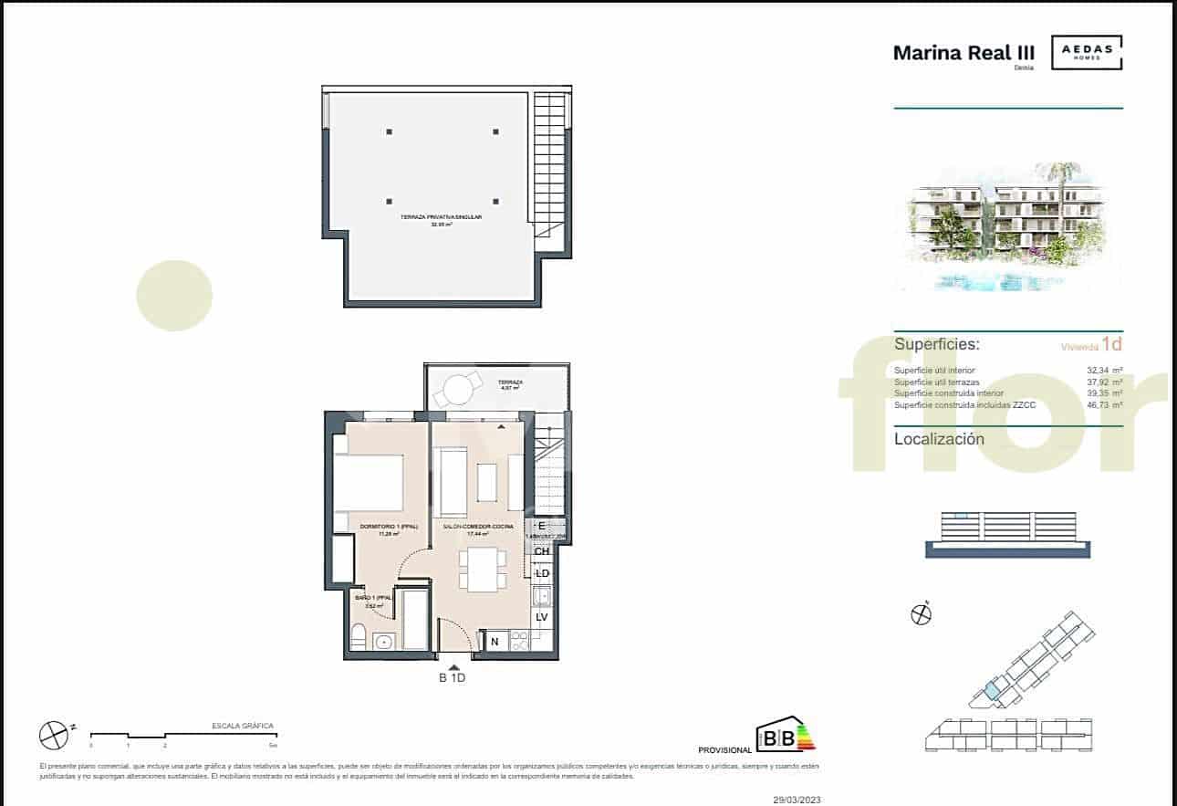 1 soveværelse Lejlighed til salg i Denia med swimmingpool - € 308.000 (Ref: 9714060)