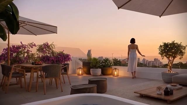 2 soveværelse Penthouse til salg i Balcón de Finestrat - Terra Marina, Finestrat med swimmingpool - € 470.000 (Ref: 10025686)
