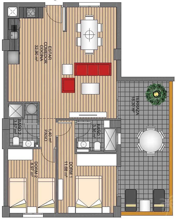 2 makuuhuone Huoneisto myytävänä paikassa Orihuela Costa mukana uima-altaan - 280 000 € (Ref: 4902678)