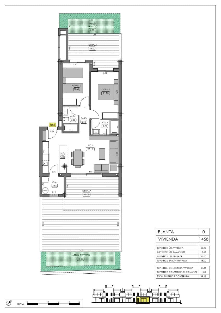 2 chambre Appartement à vendre à Algorfa avec piscine - 275 000 € (Ref: 7154952)