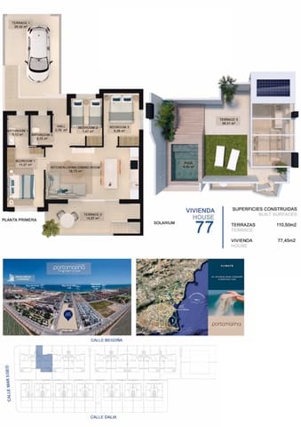 Apartamento de 3 habitaciones en Torre de la Horadada, Pilar de la Horadada en venta con piscina - 460.000 € (Ref: 7465546)