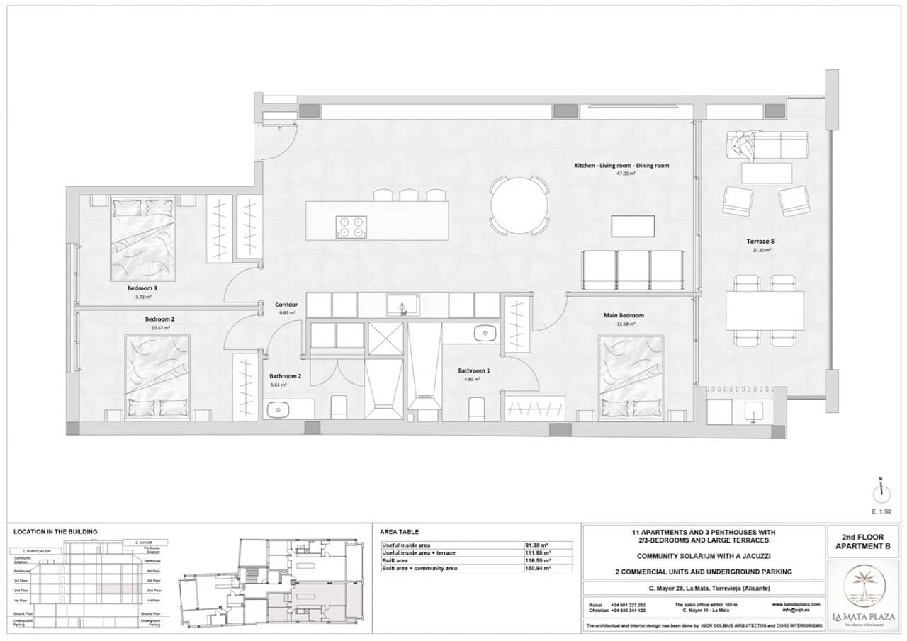 3 chambre Appartement à vendre à La Mata - 970 000 € (Ref: 7556460)