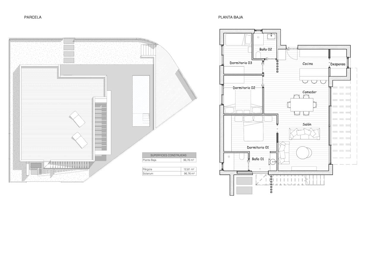 Chalet de 3 habitaciones en San Miguel de Salinas en venta con piscina - 385.000 € (Ref: 7588918)
