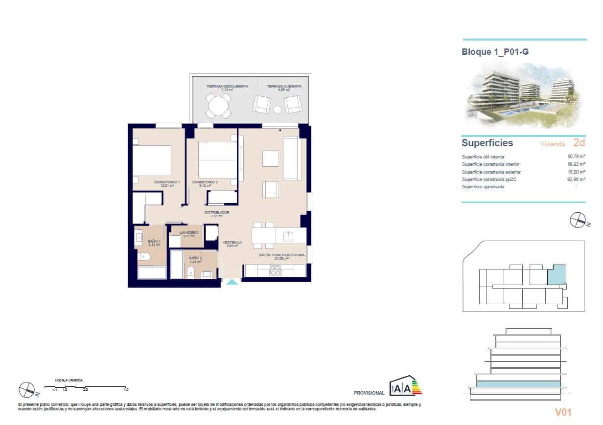 2 slaapkamer Appartement te koop in La Villajoyosa / Vila Joiosa met zwembad - € 380.000 (Ref: 8459487)