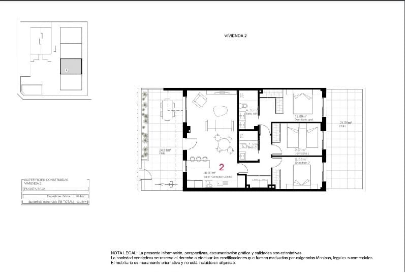 2 bedroom Apartment for sale in Pilar de la Horadada with pool garage - € 275,000 (Ref: 8586699)