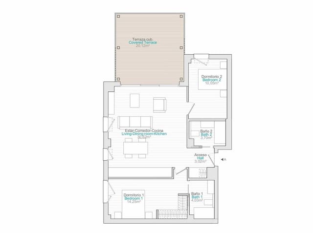 2 slaapkamer Appartement te koop in Dénia met zwembad - € 322.000 (Ref: 8660702)