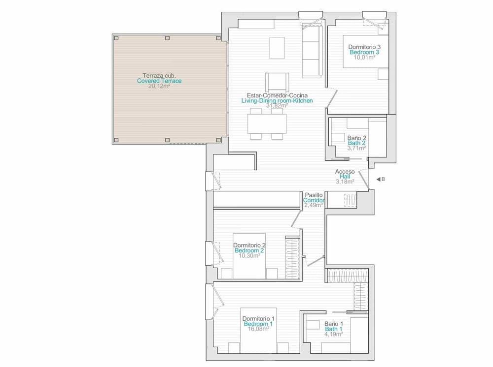 3 slaapkamer Appartement te koop in Denia met zwembad - € 326.000 (Ref: 8660871)