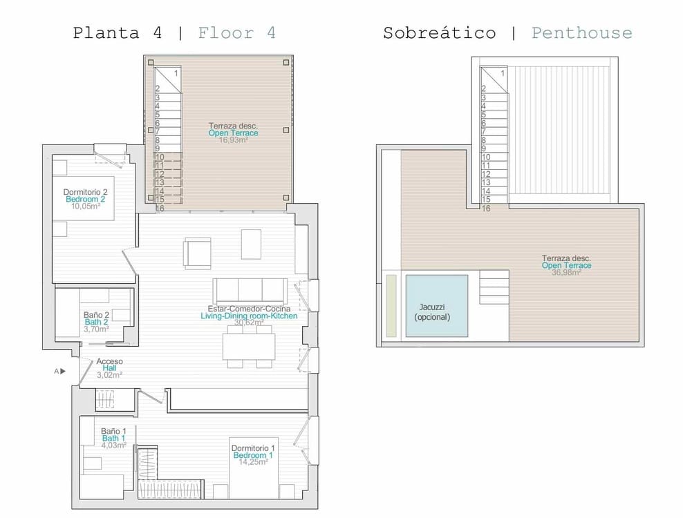 3 slaapkamer Penthouse te koop in Denia met zwembad - € 475.000 (Ref: 8662039)