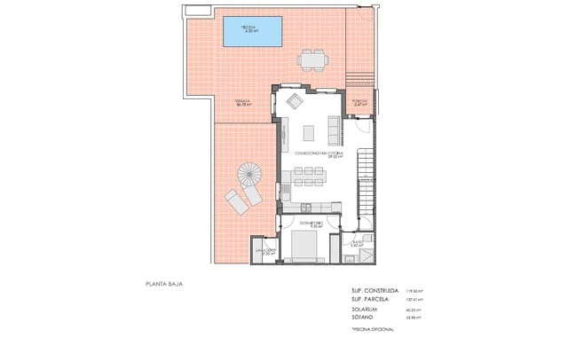 4 soverom Kjedet enebolig til salgs i Bigastro med svømmebasseng - € 269 900 (Ref: 8939955)