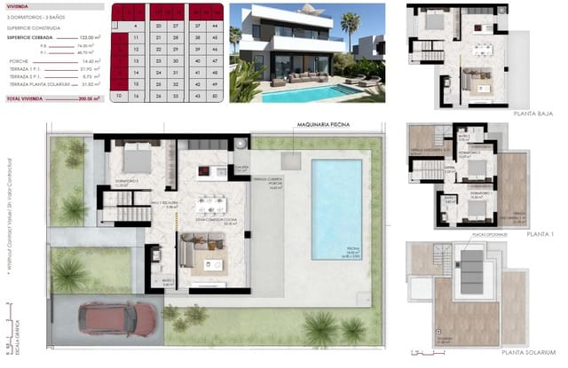 Chalet de 3 habitaciones en Ciudad Quesada, Rojales en venta con piscina - 555.000 € (Ref: 8942699)