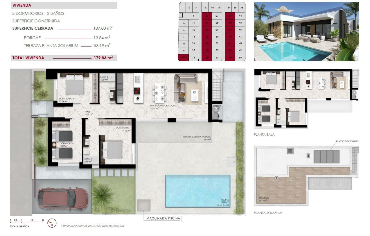 3 slaapkamer Villa te koop in Ciudad Quesada met zwembad - € 496.000 (Ref: 8942701)