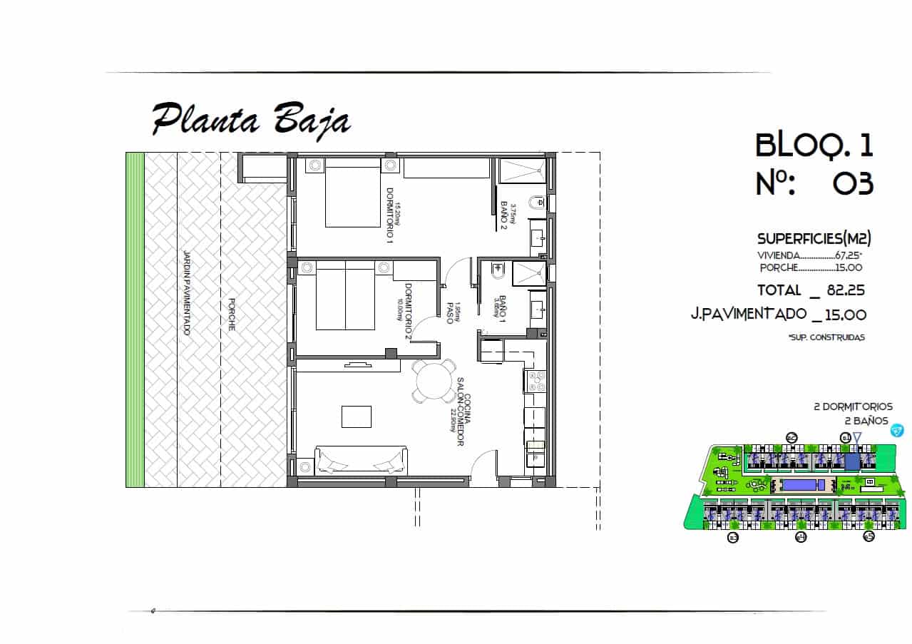 2 chambre Appartement à vendre à Algorfa avec piscine - 251 000 € (Ref: 8944171)