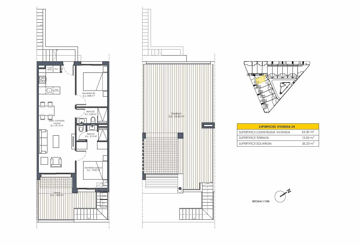 2 bedroom Apartment for sale in San Fulgencio with pool - € 227,900 (Ref: 9013494)
