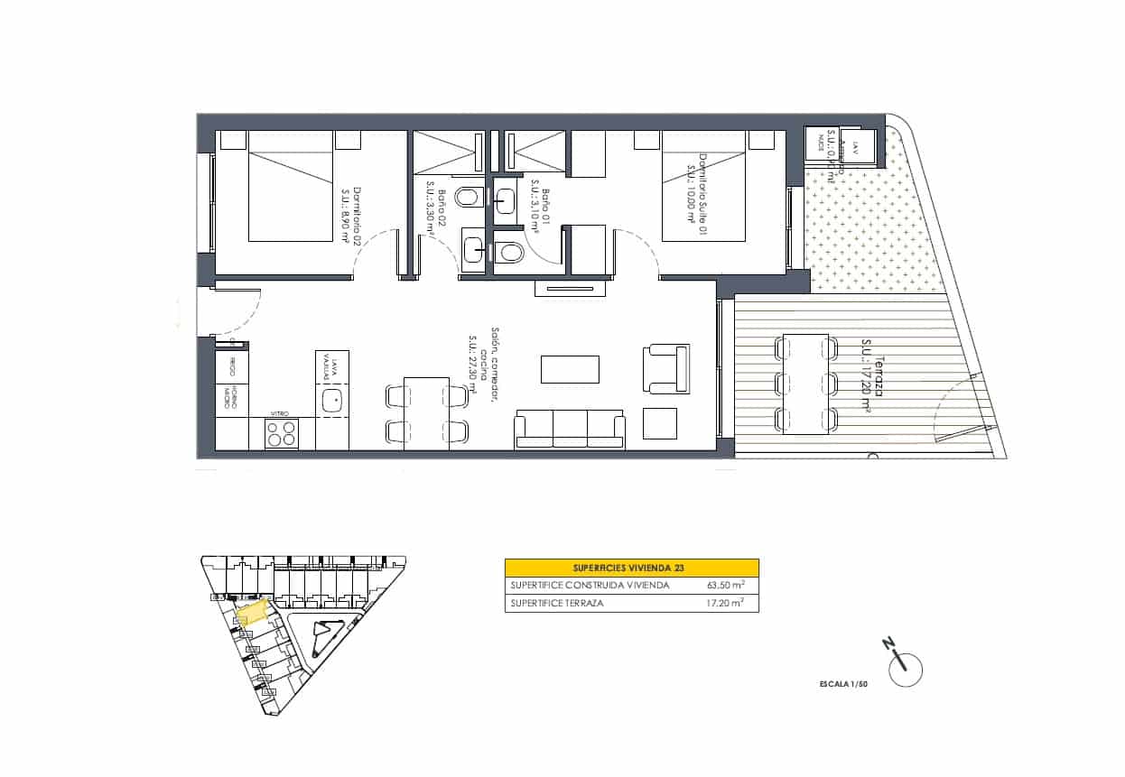 2 bedroom Apartment for sale in San Fulgencio with pool - € 227,900 (Ref: 9013494)