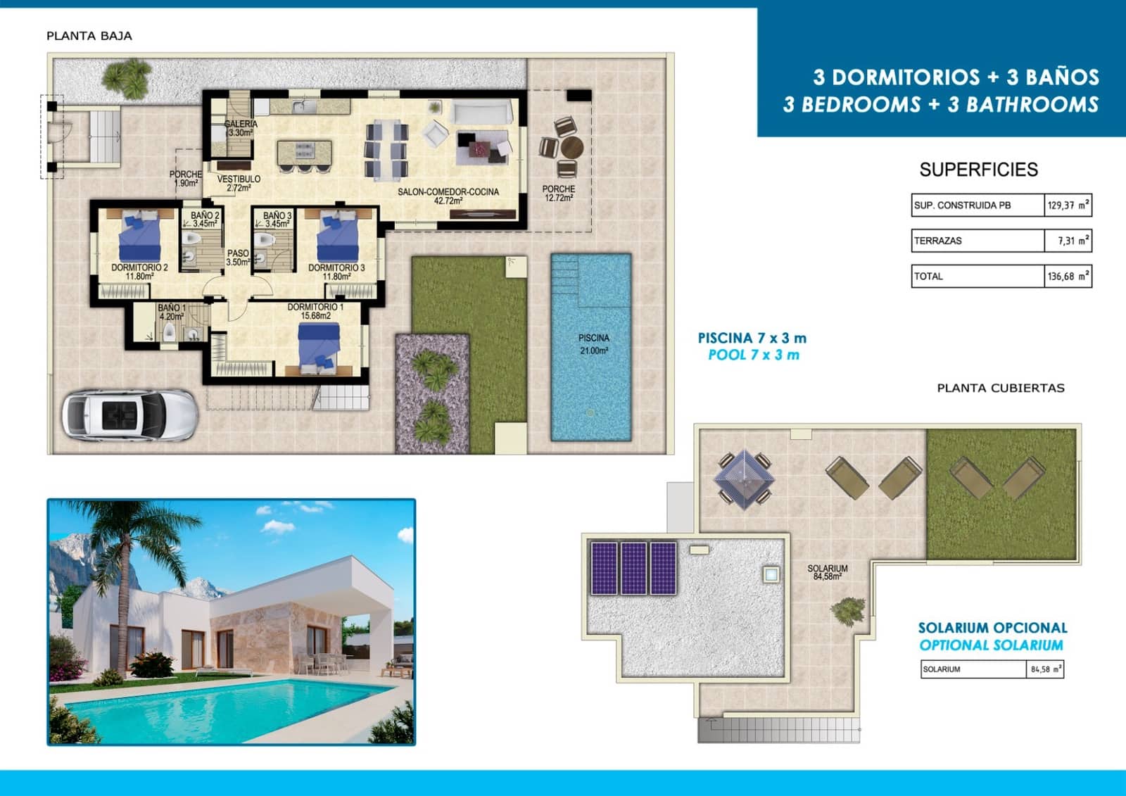 3 Zimmer Villa zu verkaufen in Polop mit Pool - 649.000 € (Ref: 9153611)