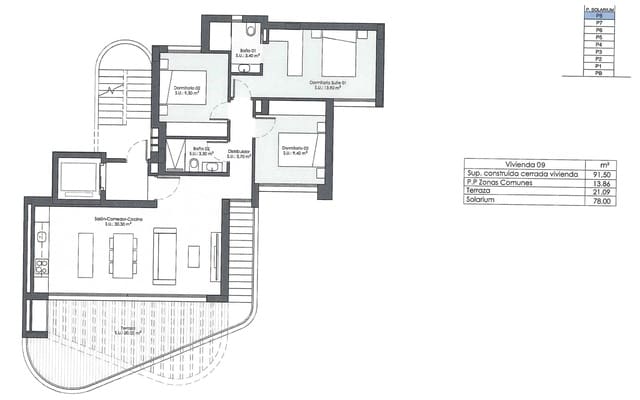 3 chambre Appartement à vendre à Zona Pueblo, Guardamar del Segura avec piscine - 315 000 € (Ref: 9237916)