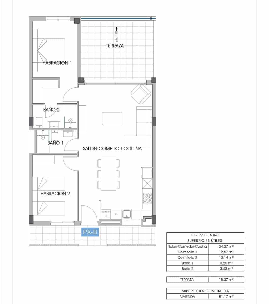 Apartamento de 2 habitaciones en La Villajoyosa / Vila Joiosa en venta - 349.000 € (Ref: 9445805)