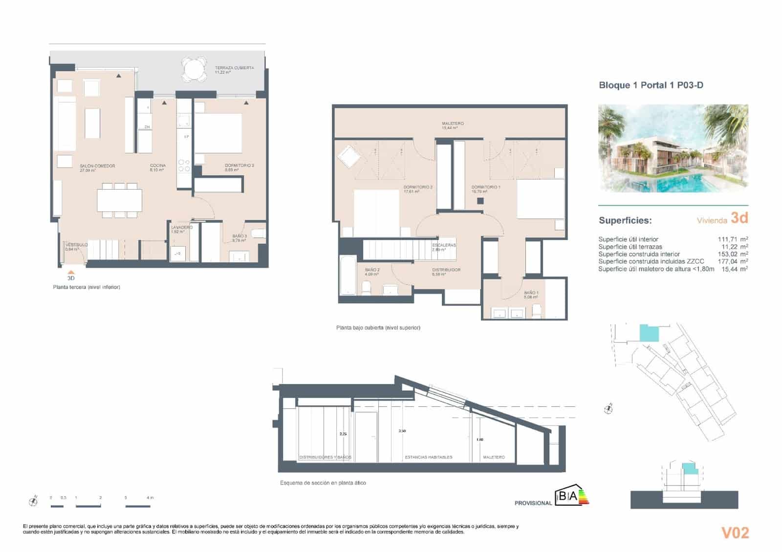 3 bedroom Penthouse for sale in Javea / Xabia with pool - € 555,000 (Ref: 9536678)