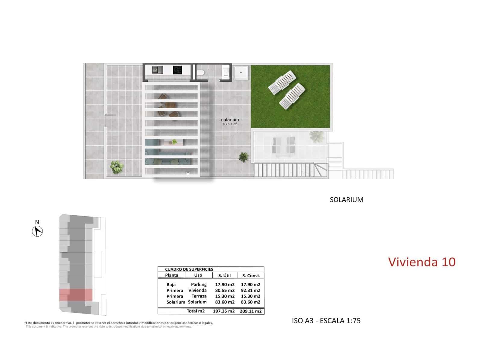 Ático de 3 habitaciones en Pilar de la Horadada en venta - 395.900 € (Ref: 9826662)