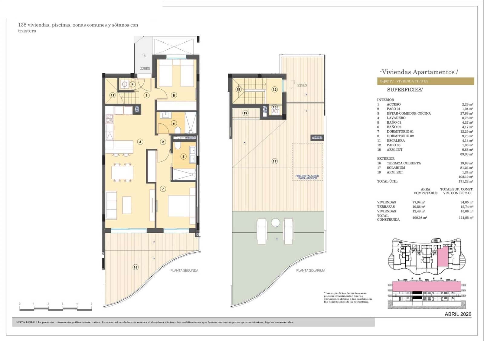 2 sypialnia Penthouse na sprzedaż w Finestrat z basenem garażem - 486 000 € (Ref: 9930463)
