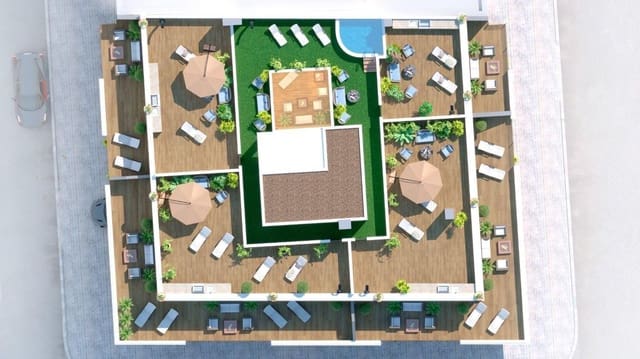 2 soveværelse Penthouse til salg i Parque de las Naciones, Torrevieja med swimmingpool - € 349.000 (Ref: 9947379)