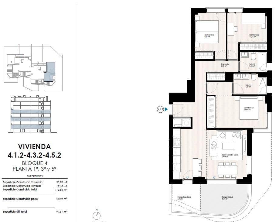 3 chambre Appartement à vendre à La Villajoyosa / Vila Joiosa avec piscine - 508 000 € (Ref: 9947384)