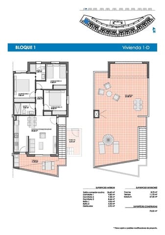 3 chambre Bungalow à vendre à Pinar de Campoverde, Pilar de la Horadada avec piscine - 299 900 € (Ref: 9947540)