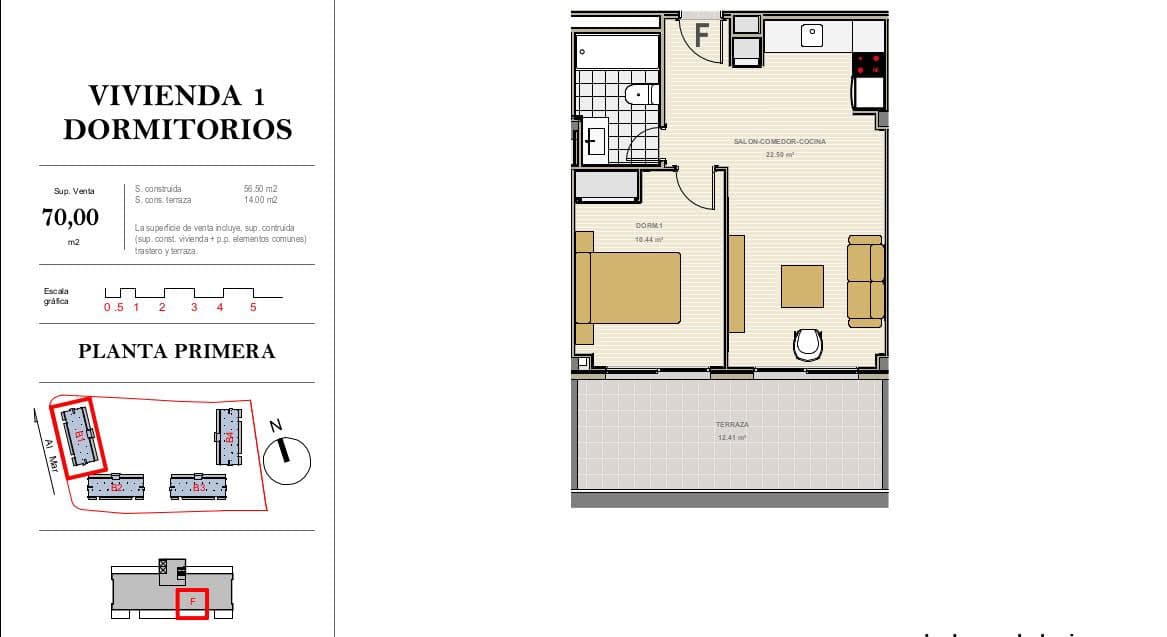 1 slaapkamer Appartement te koop in Denia met zwembad - € 190.000 (Ref: 9337223)