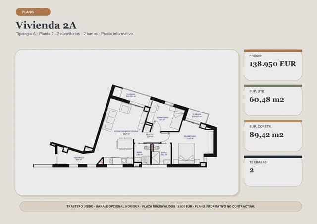 2 chambre Appartement à vendre à Javali Nuevo, Murcie ville - 138 950 € (Ref: 9939151)