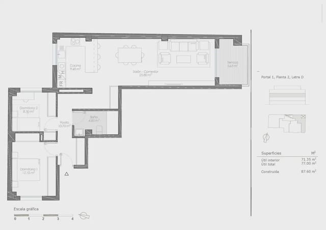 2 quarto Apartamento para venda em Santiago El Mayor, Múrcia cidade com garagem - 219 100 € (Ref: 9940749)