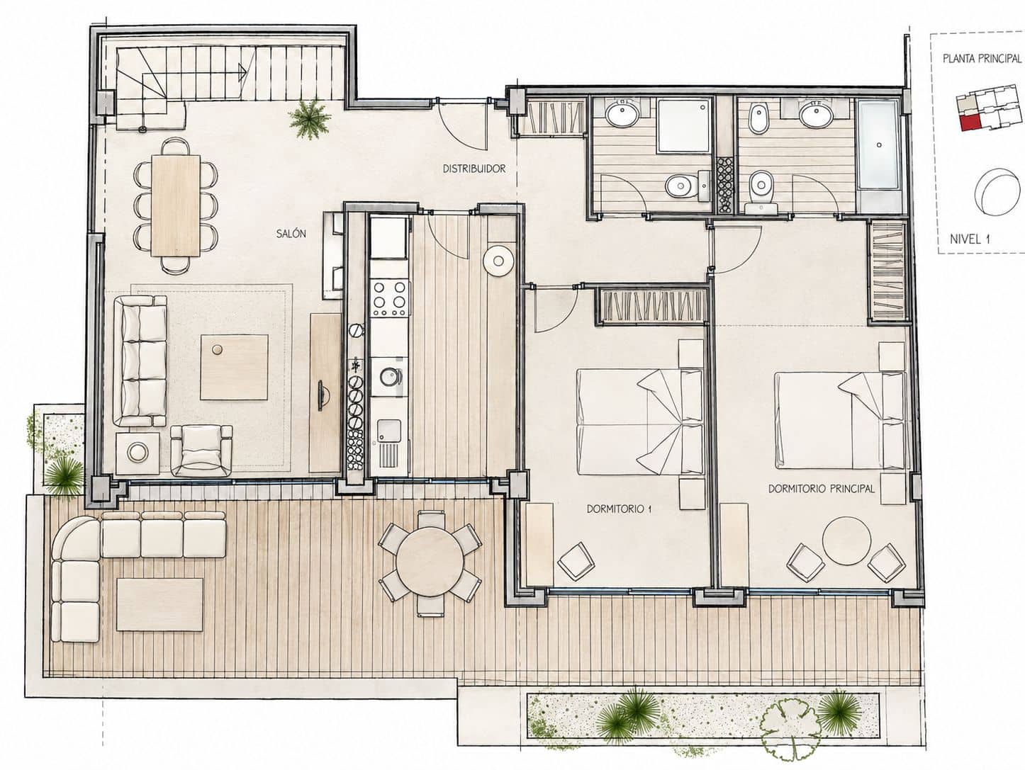 3 sovrum Lägenhet till salu i Los Flamingos med pool garage - 399 000 € (Ref: 10120141)