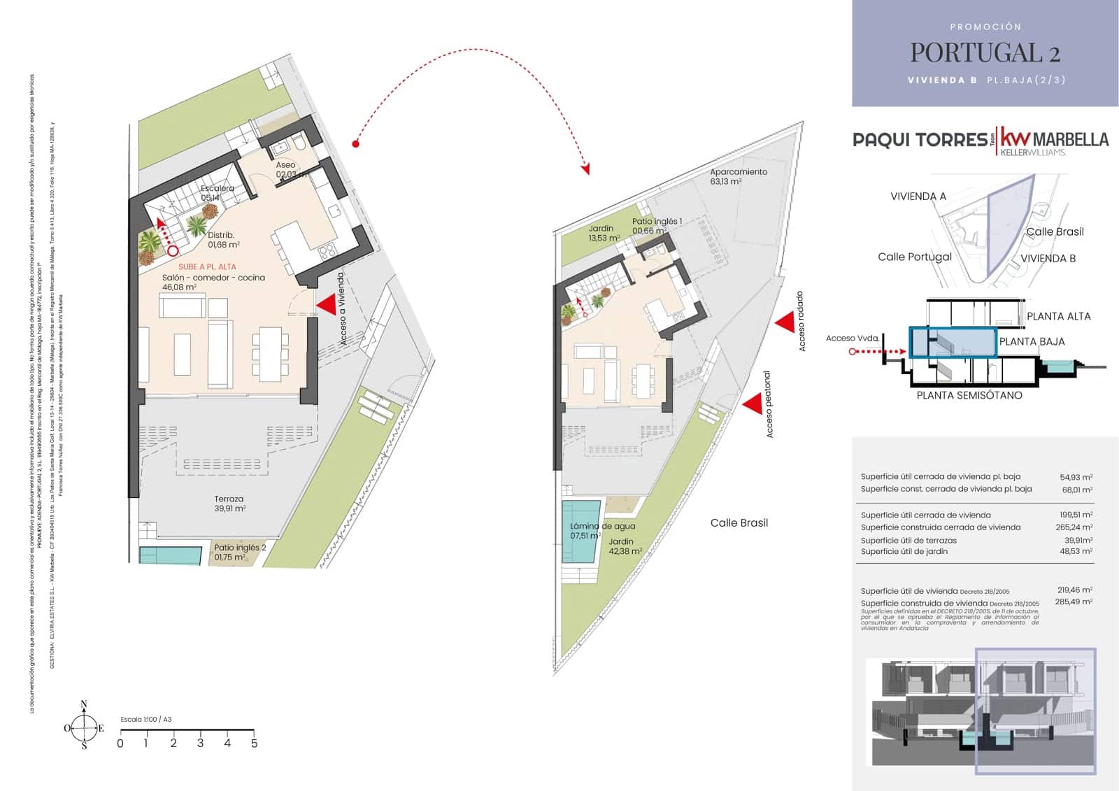 3 chambre Villa/Maison Semi-Mitoyenne à vendre à Malaga ville avec piscine - 1 470 000 € (Ref: 9349420)