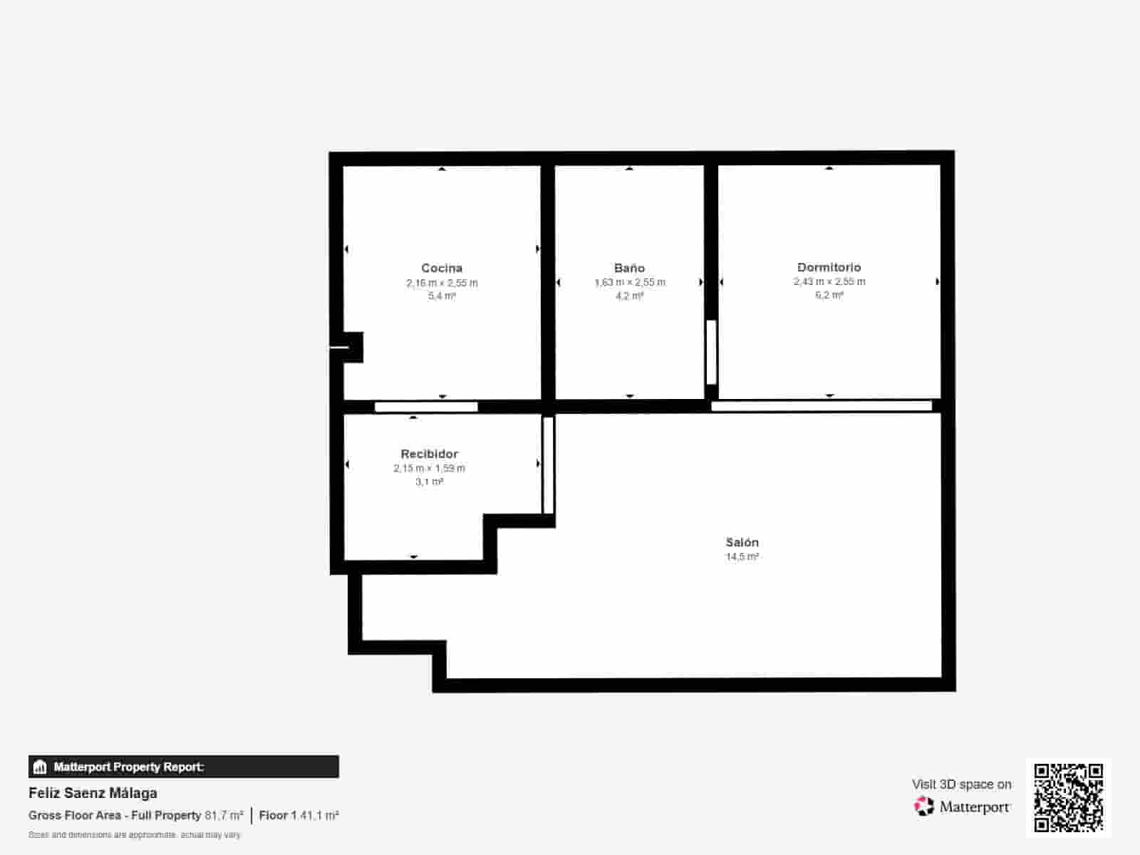 2 makuuhuone Huoneisto myytävänä paikassa Malaga kaupunki - 595 000 € (Ref: 9452314)
