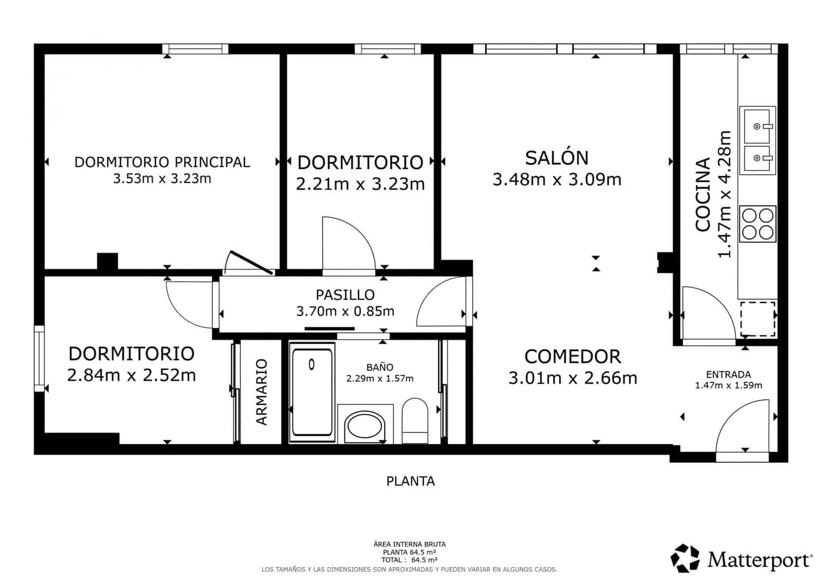 3 camera da letto Appartamento in vendita in Malaga citta - 258.000 € (Rif: 9473125)
