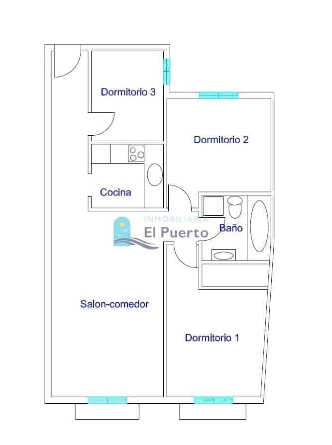3 chambre Appartement à vendre à Mazarron - 104 000 € (Ref: 8937023)
