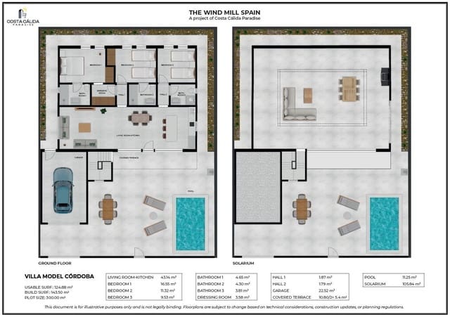 3 Zimmer Villa zu verkaufen in Las Palas, Fuente Alamo de Murcia mit Pool - 379.845 € (Ref: 9867092)