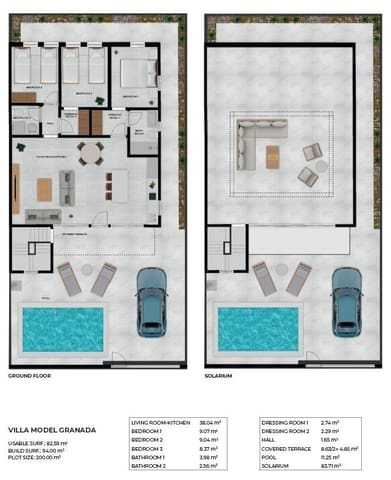 3 chambre Villa/Maison à vendre à Las Palas, Fuente Alamo de Murcia avec piscine - 269 780 € (Ref: 9876518)