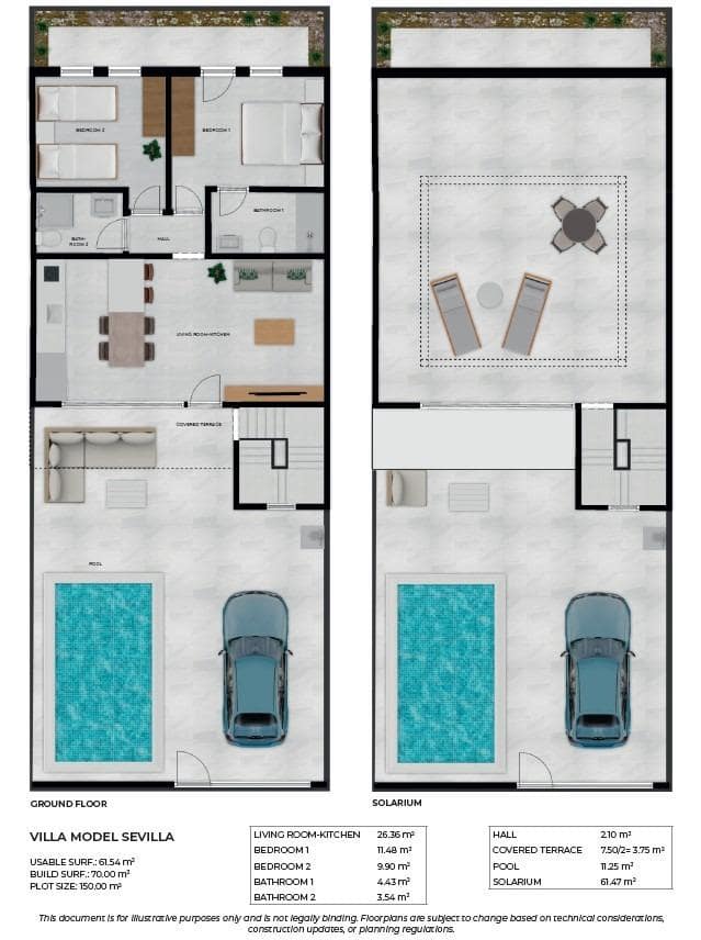 2 camera da letto Villa in vendita in Las Palas con piscina - 205.750 € (Rif: 9876522)