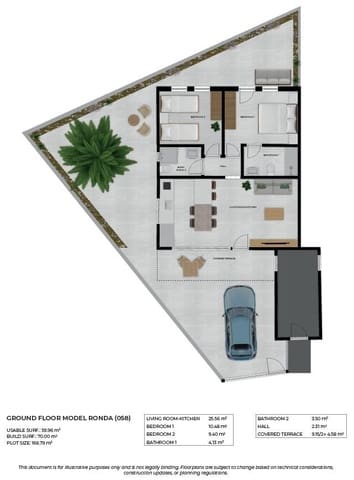 Ático de 2 habitaciones en La Pinilla, Fuente Alamo de Murcia en venta con piscina - 169.119 € (Ref: 9878946)