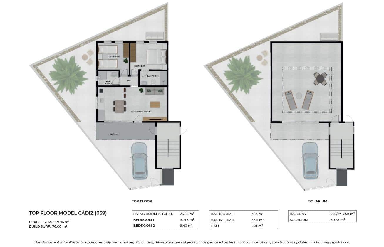 2 slaapkamer Penthouse te koop in Las Palas met zwembad - € 175.790 (Ref: 9878947)