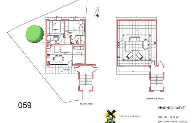 2 slaapkamer Penthouse te koop in Las Palas, Fuente Alamo de Murcia met zwembad - € 175.790 (Ref: 9878947)