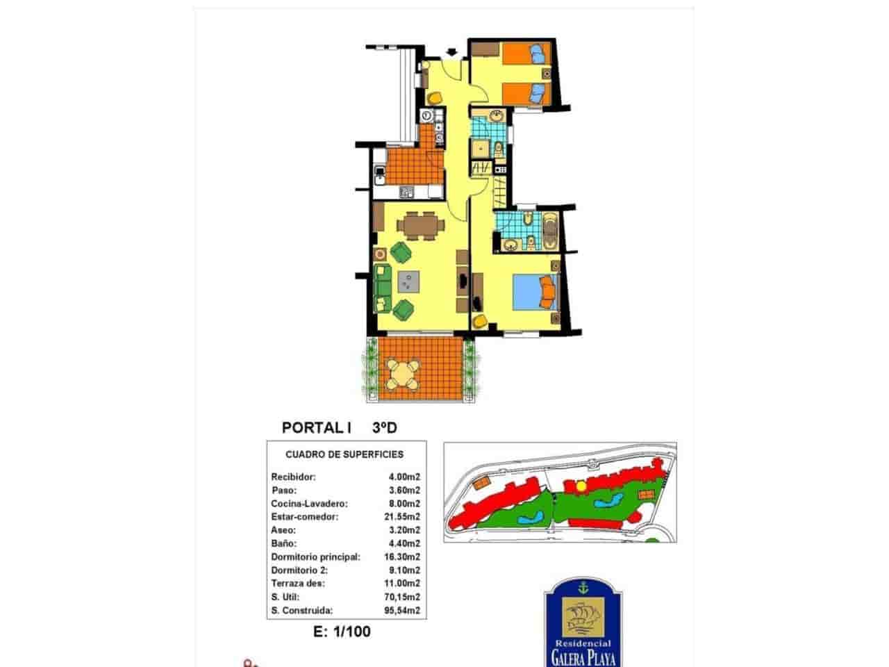 2 soveværelse Lejlighed til leje i Taramay med swimmingpool garage - € 950 (Ref: 6912992)