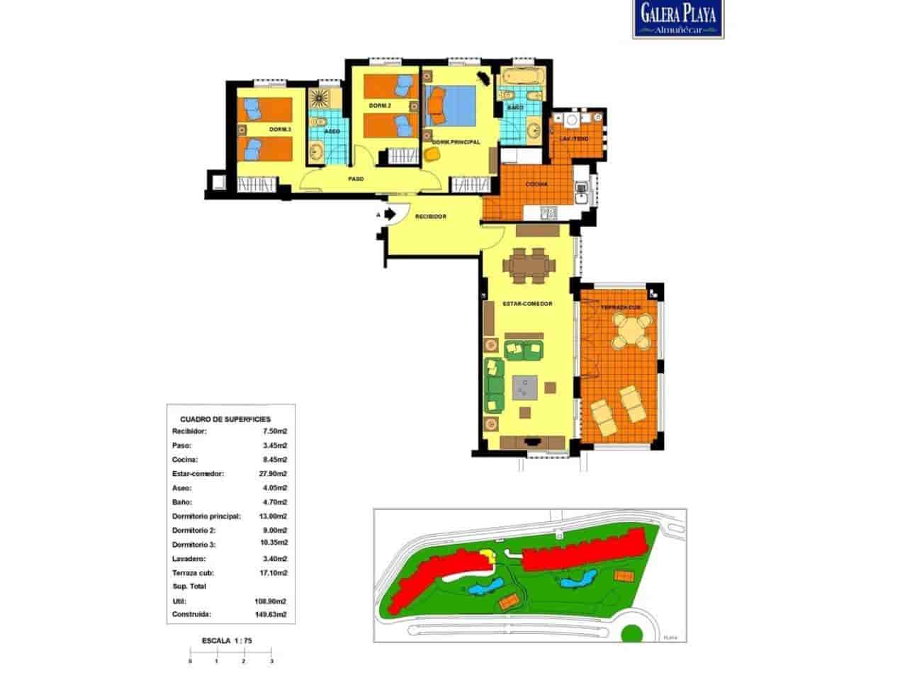 3 soveværelse Lejlighed til leje i Taramay med swimmingpool garage - € 1.000 (Ref: 6912993)