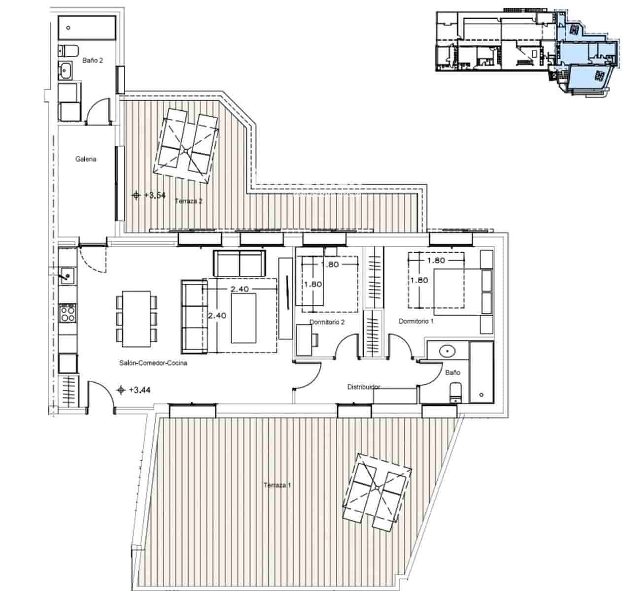 2 soveværelse Lejlighed til salg i Castelldefels med swimmingpool garage - € 599.000 (Ref: 8048122)