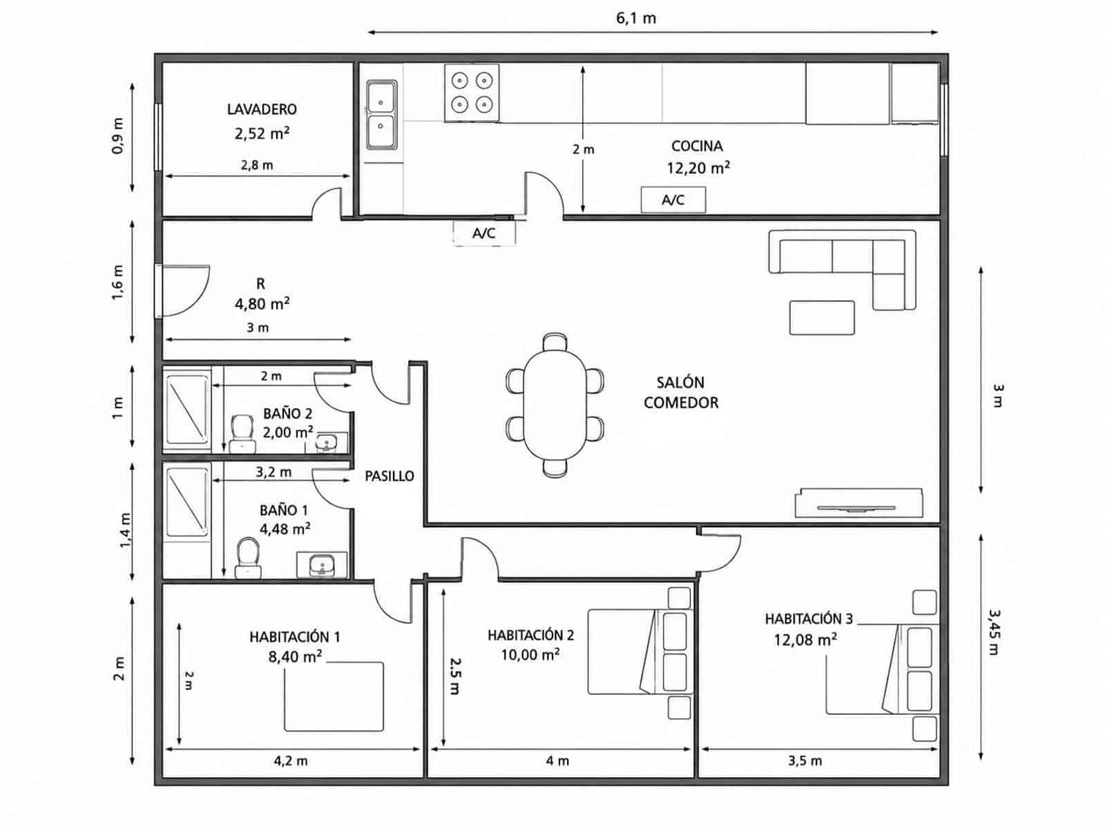 3 makuuhuone Asunto myytävänä paikassa Vilanova i la Geltru - 239 000 € (Ref: 9973670)