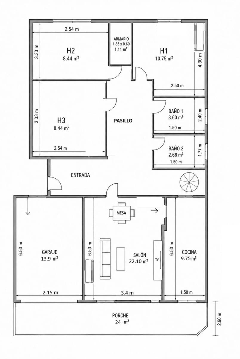 3 sovrum Villa till salu i Barcelona stad med garage - 399 000 € (Ref: 9987159)